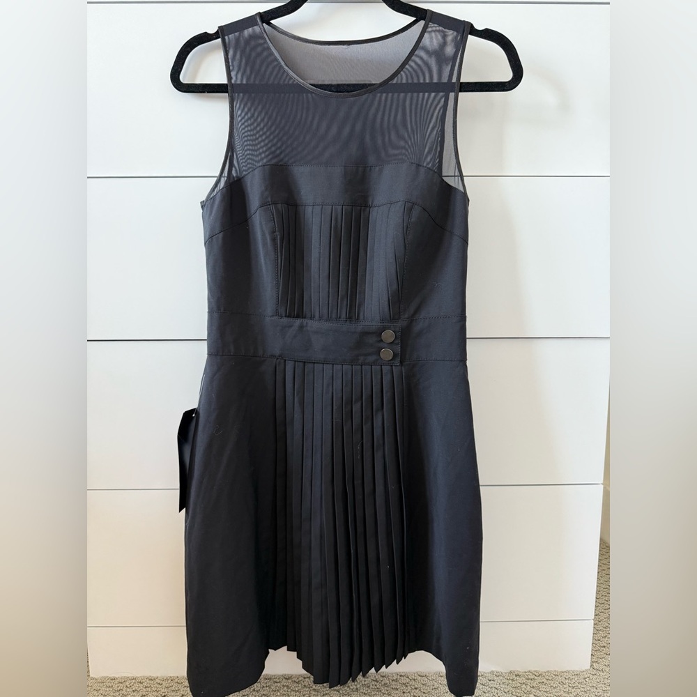 Elegant Black Pleated Dress